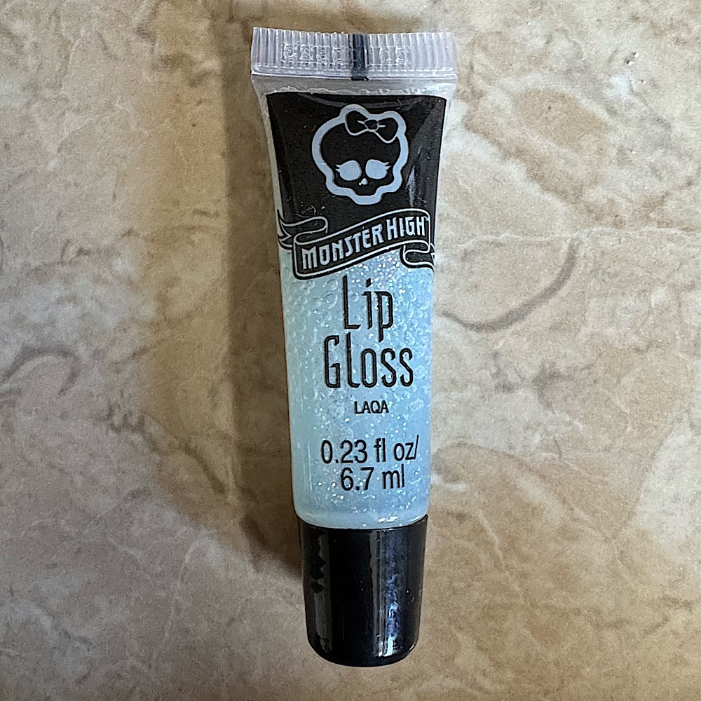 MONSTER HIGH Lip Gloss LAQA Silver Glitter NEW